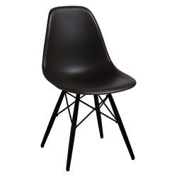 Vitra Eames DSW 43cm Side Chair Grey / Black Maple
